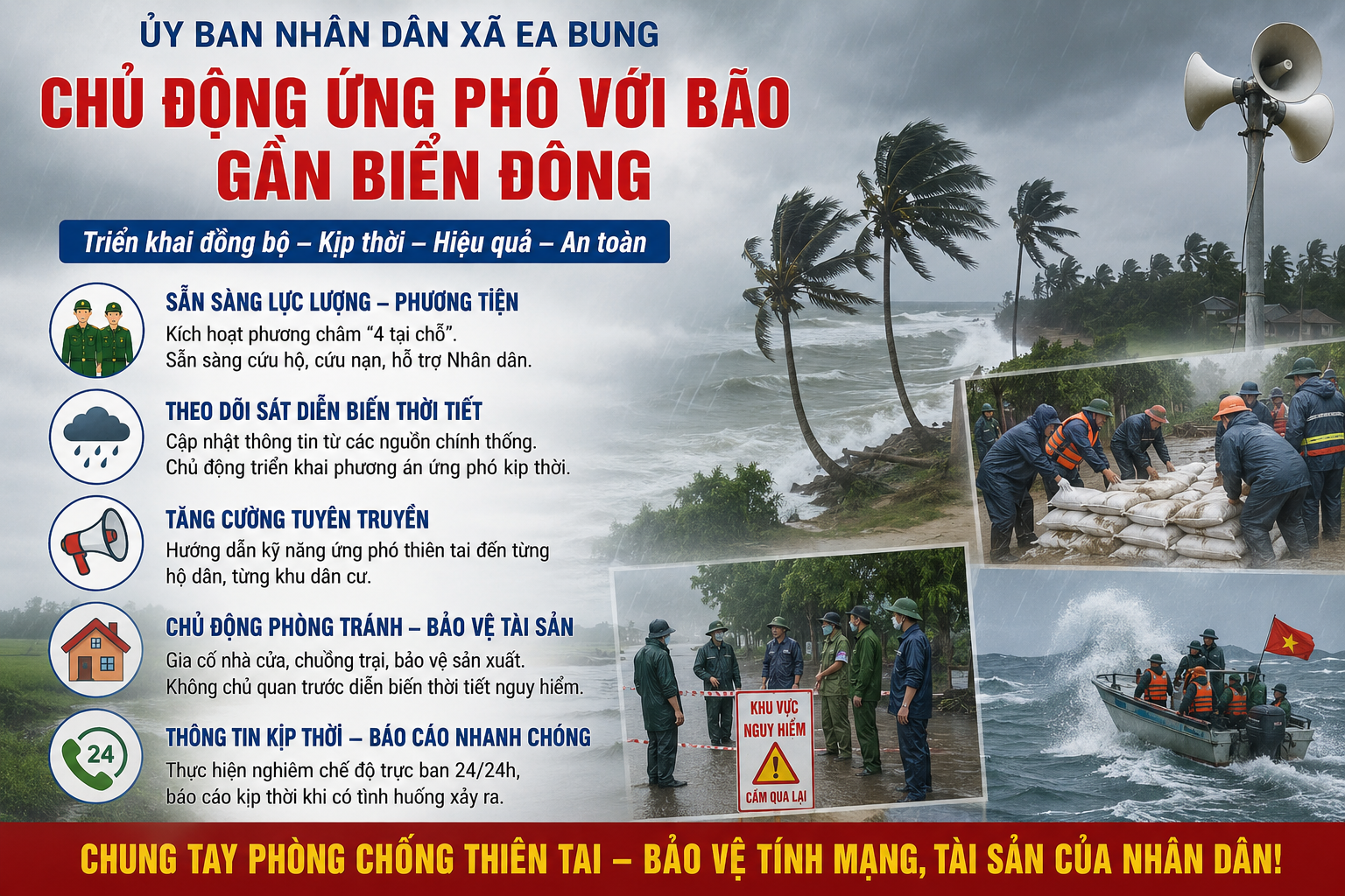 Chủ động ứng phó với bão gần biển đông
